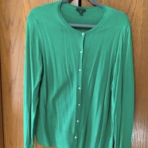 Ann Taylor green cardigan, size XL